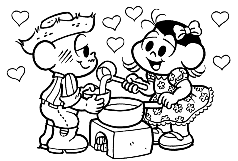 Desenho de Turma da Mônica para imprimir