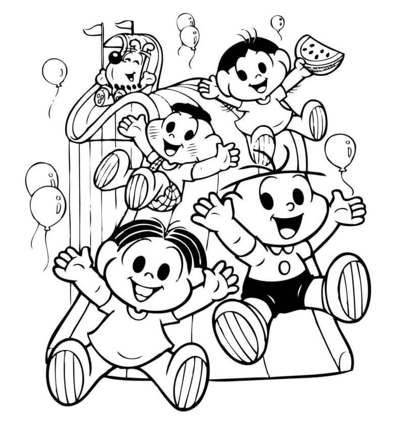 Desenho de Turma da Mônica para imprimir