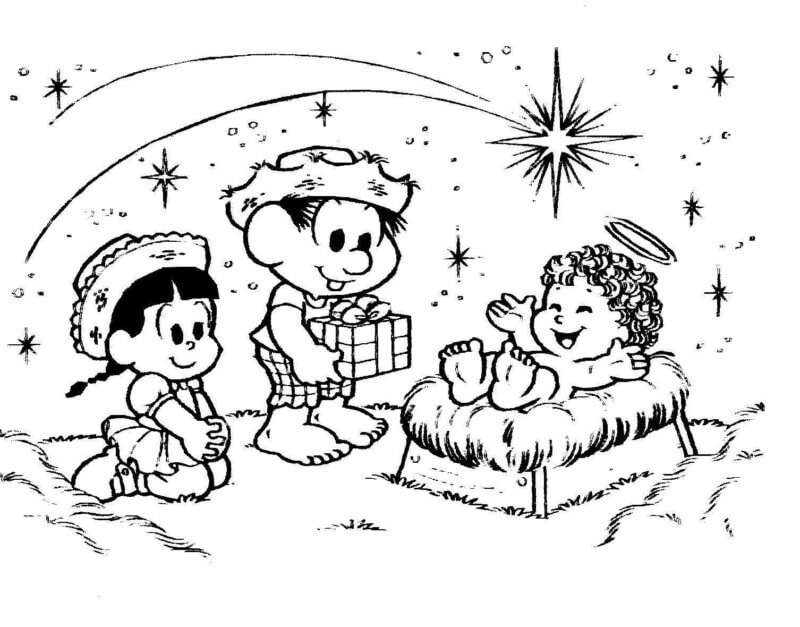 Desenho de Turma da Mônica para imprimir