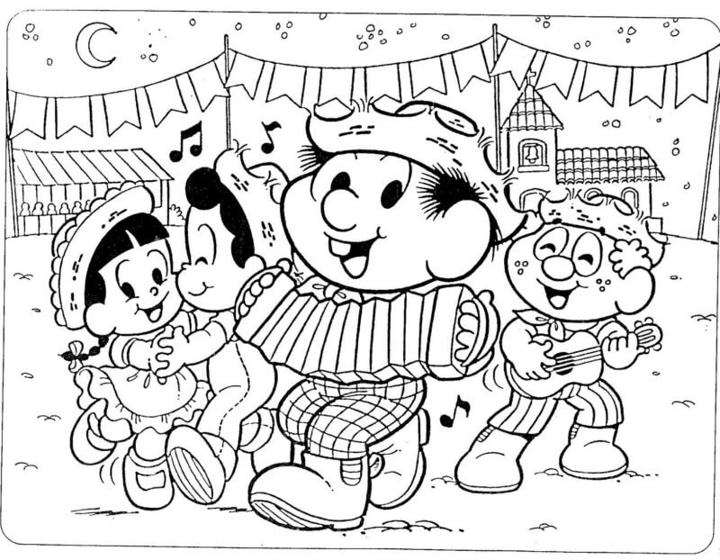 Desenho de Turma da Mônica para imprimir