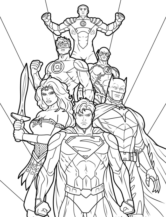 Desenho de Liga da Justiça para imprimir