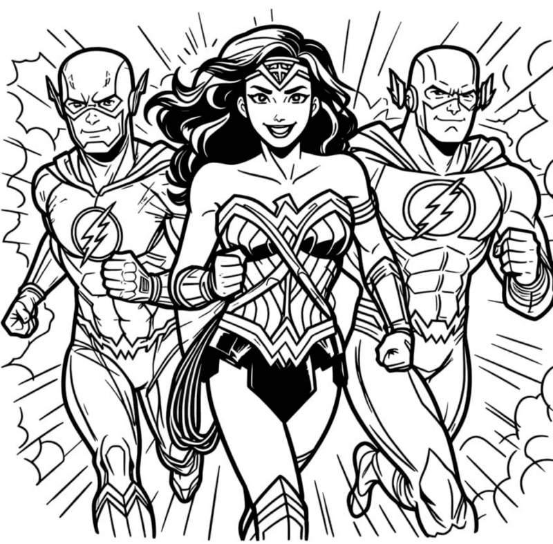 Desenho de Liga da Justiça para imprimir