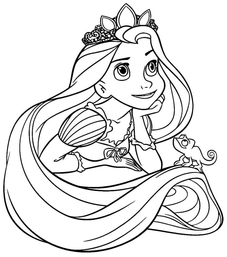 rapunzel desenho para colorir