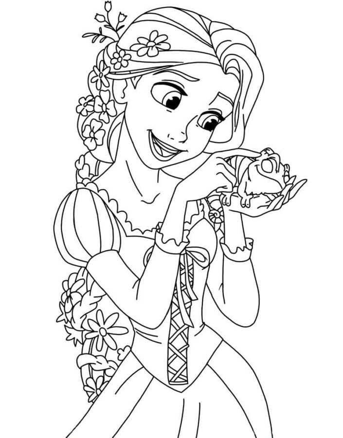 rapunzel desenho para colorir