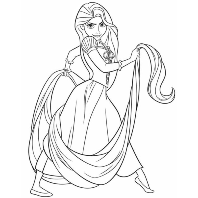 rapunzel desenho para colorir