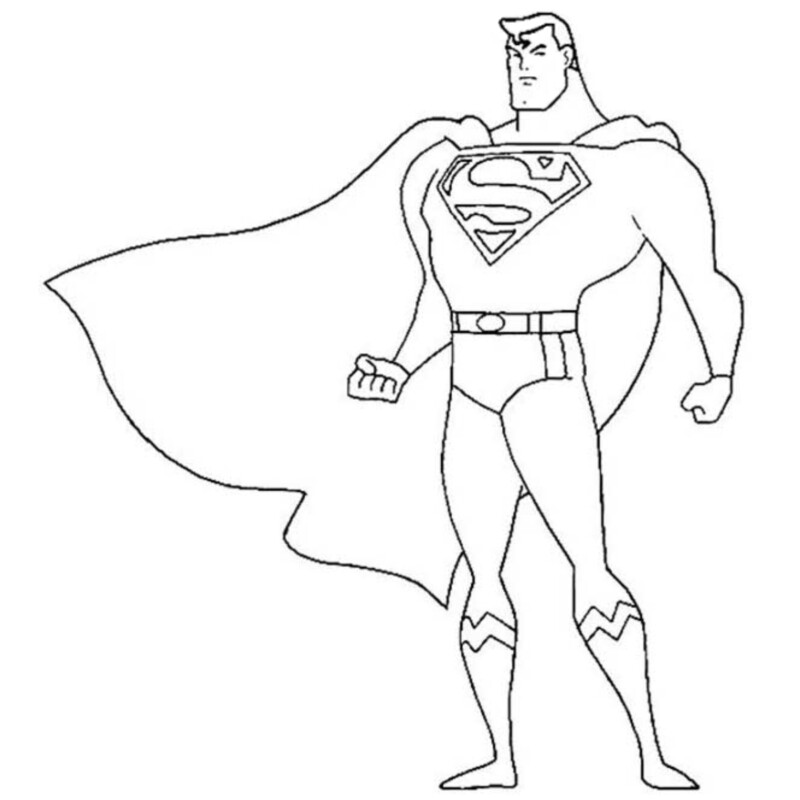 Desenho de Superman (Super-Homem) para imprimir