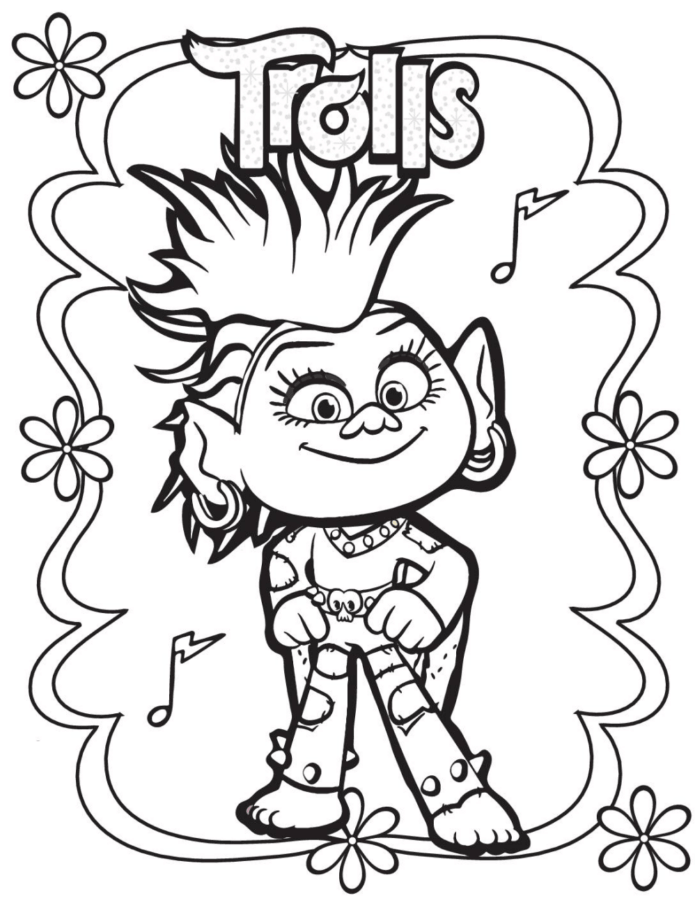Desenho de Trolls para imprimir