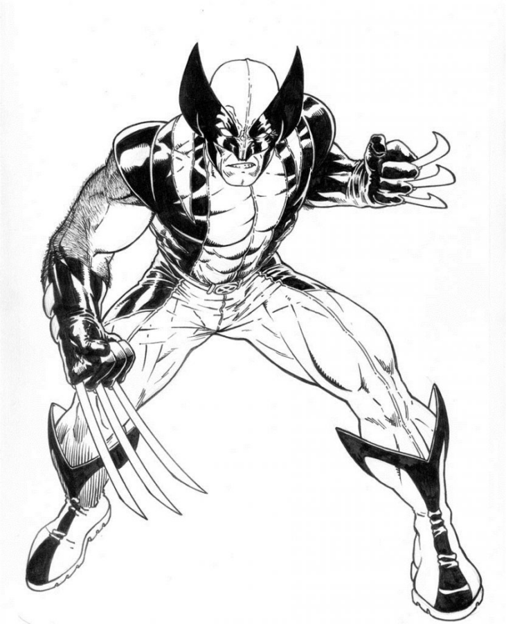 wolverine desenho para colorir