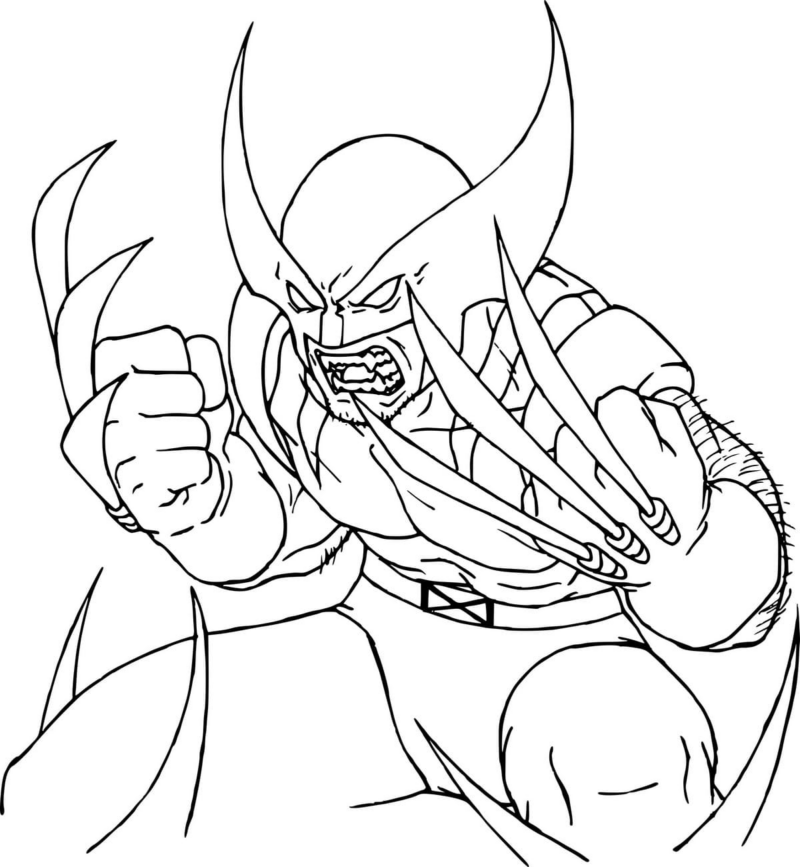 wolverine desenho para colorir