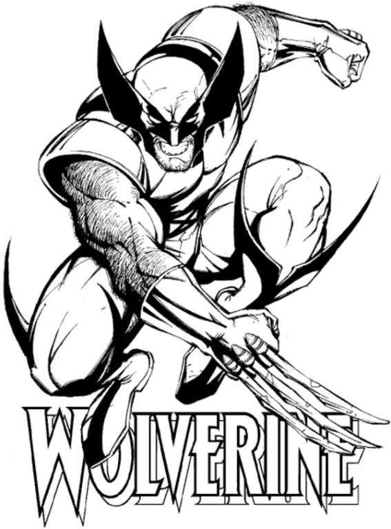 Desenho de Wolverine (Logan) para imprimir