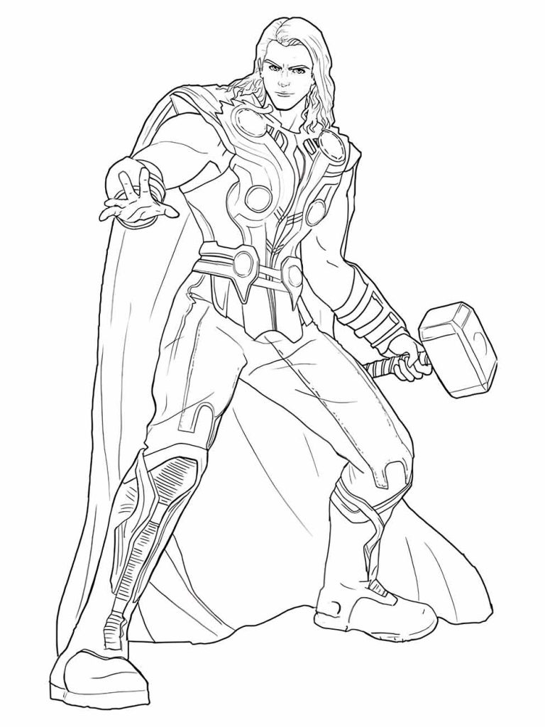 Desenho de Thor para imprimir