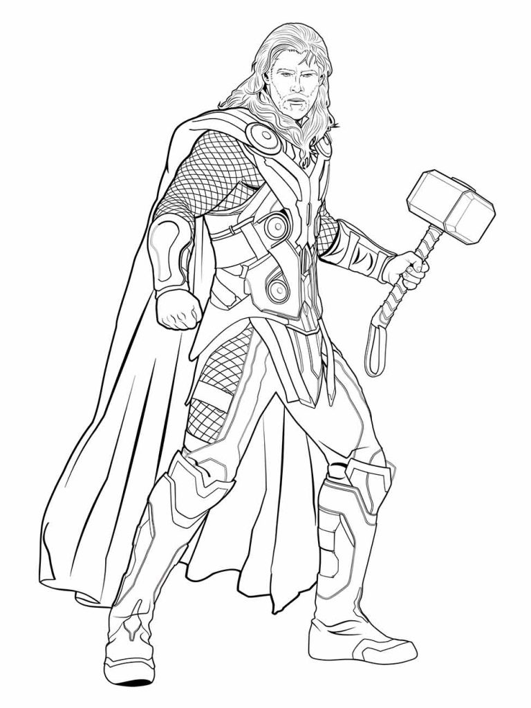 thor desenho para colorir