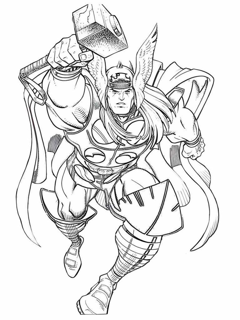 thor desenho para colorir