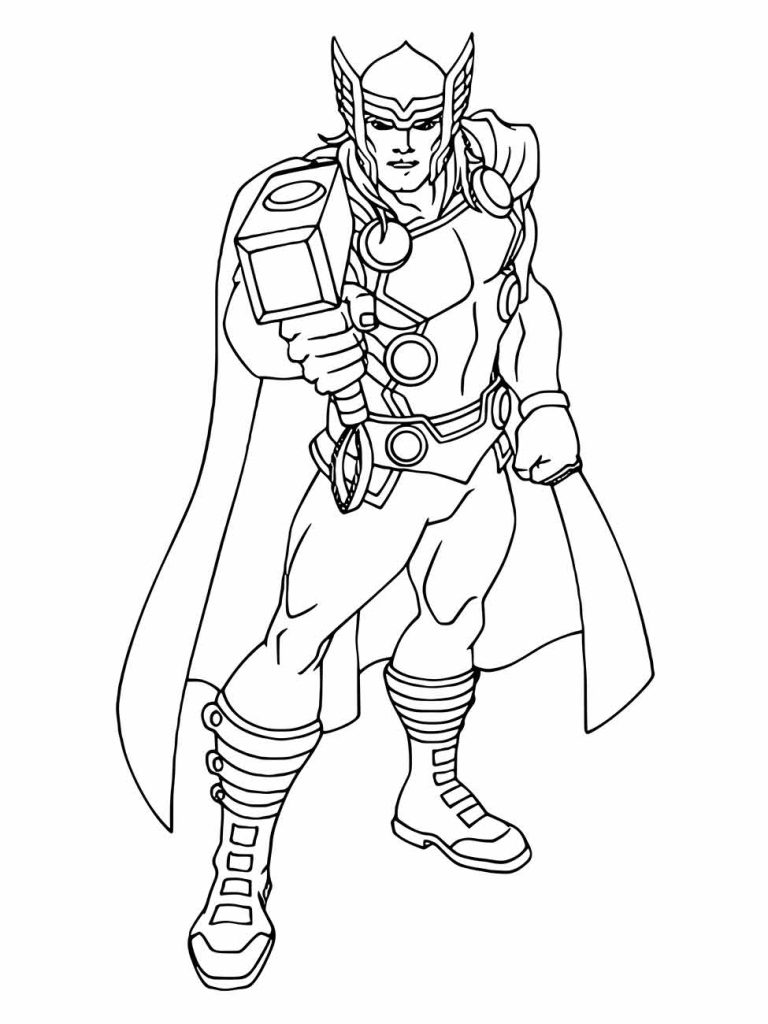 Desenho de Thor para imprimir