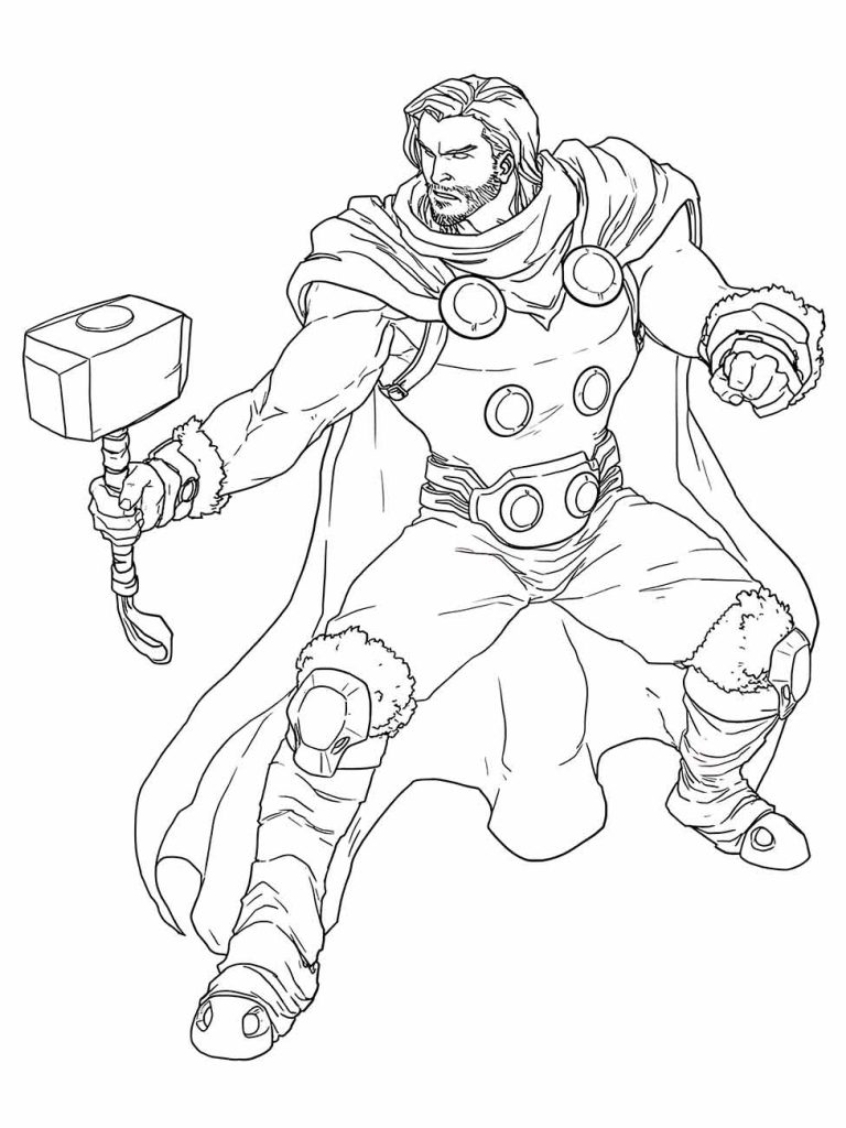 thor coloring page