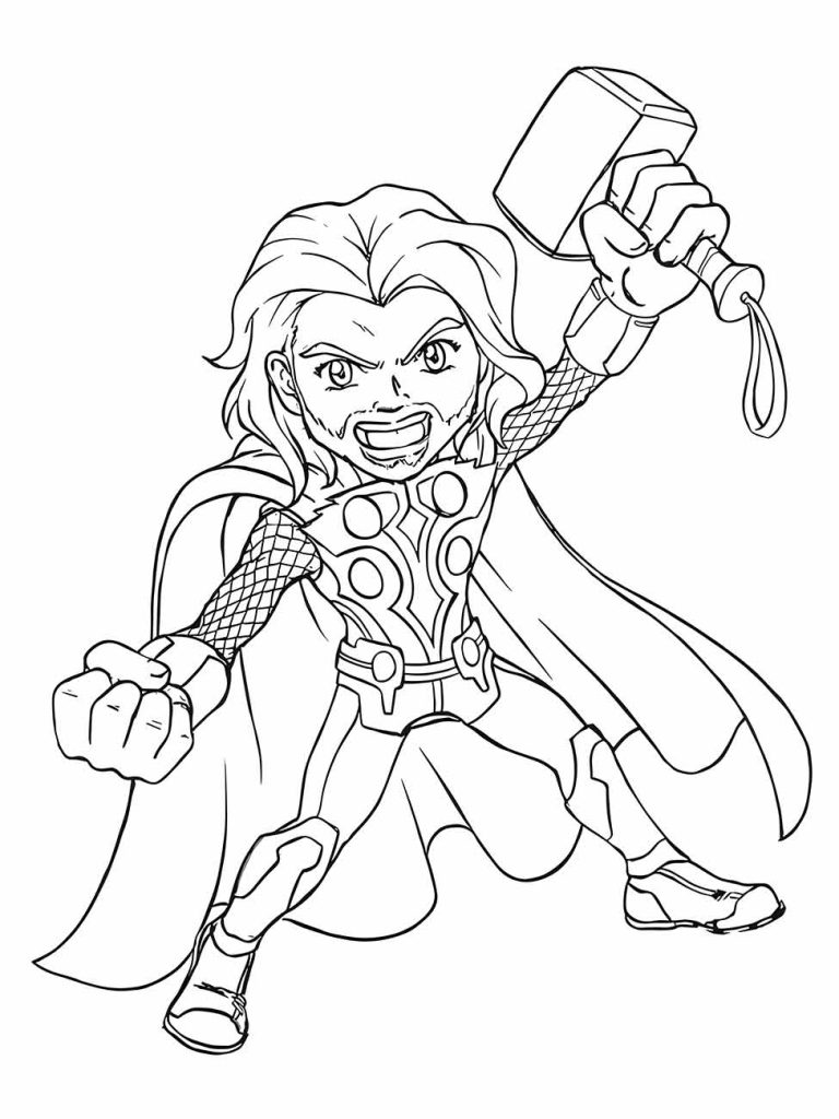 Desenho de Thor para imprimir