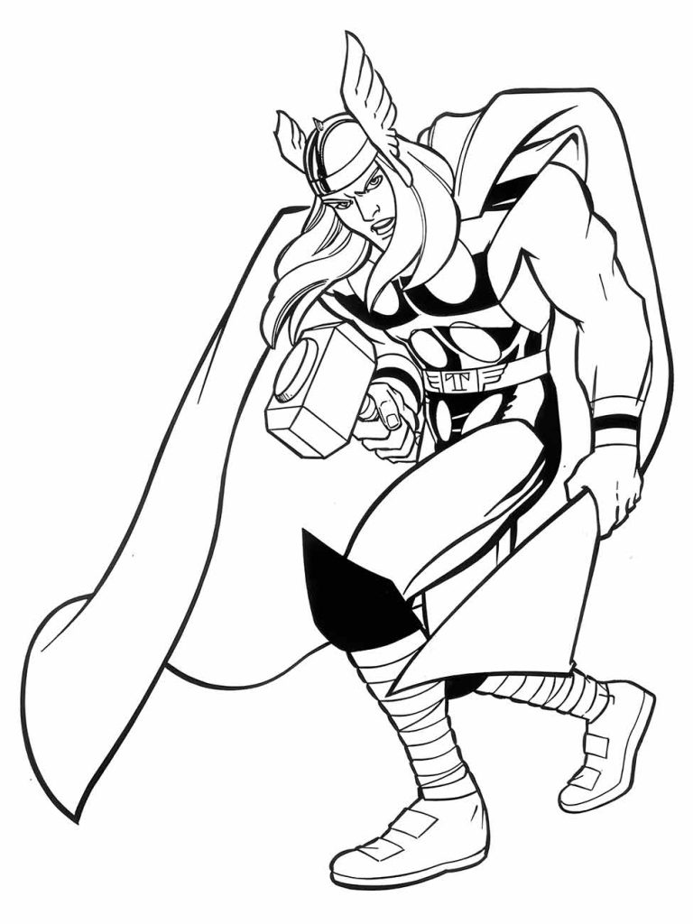 Desenho de Thor para imprimir