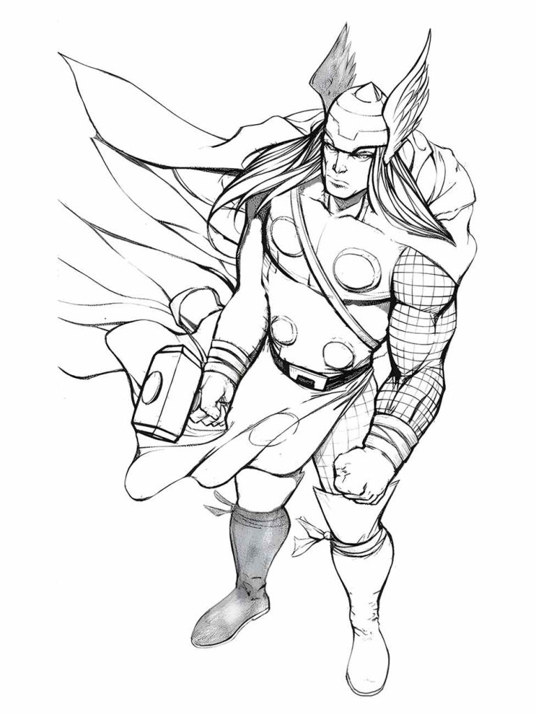 Desenho de Thor para imprimir