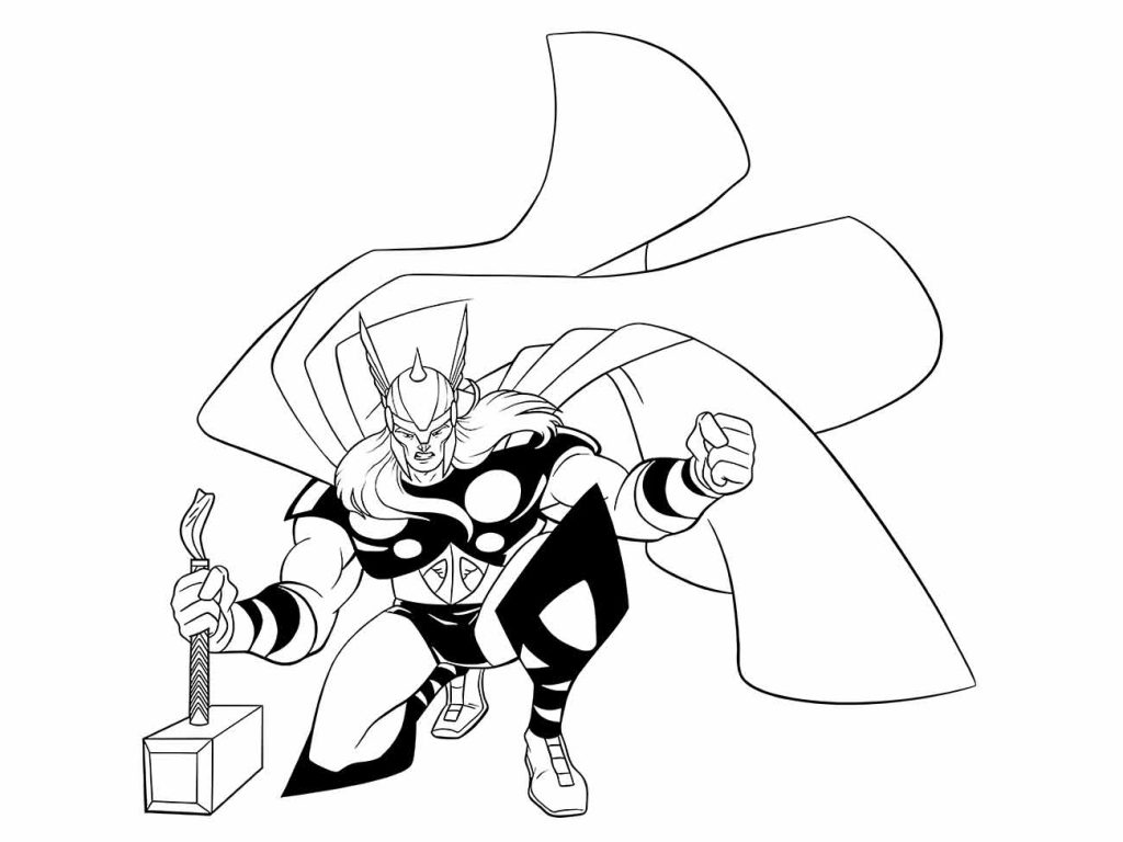 Desenho de Thor para imprimir