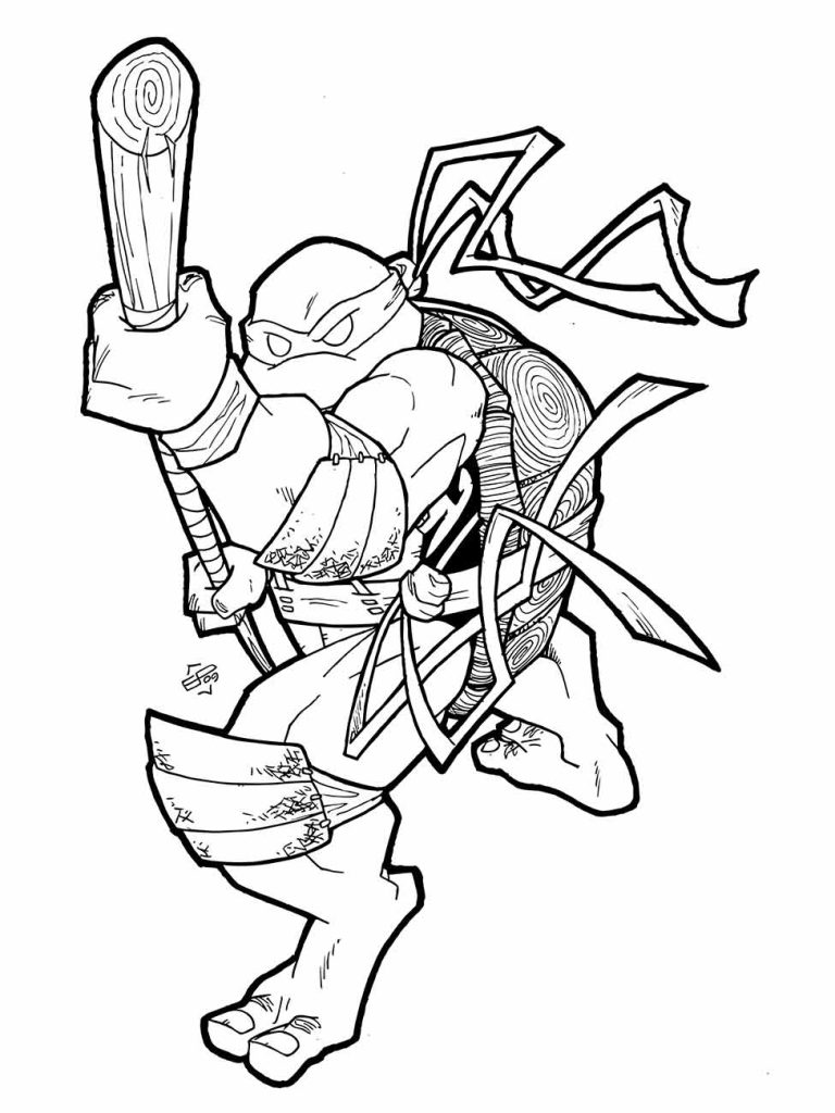 Desenho de Tartarugas Ninja para imprimir