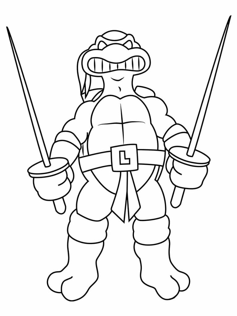 Desenho de Tartarugas Ninja para imprimir