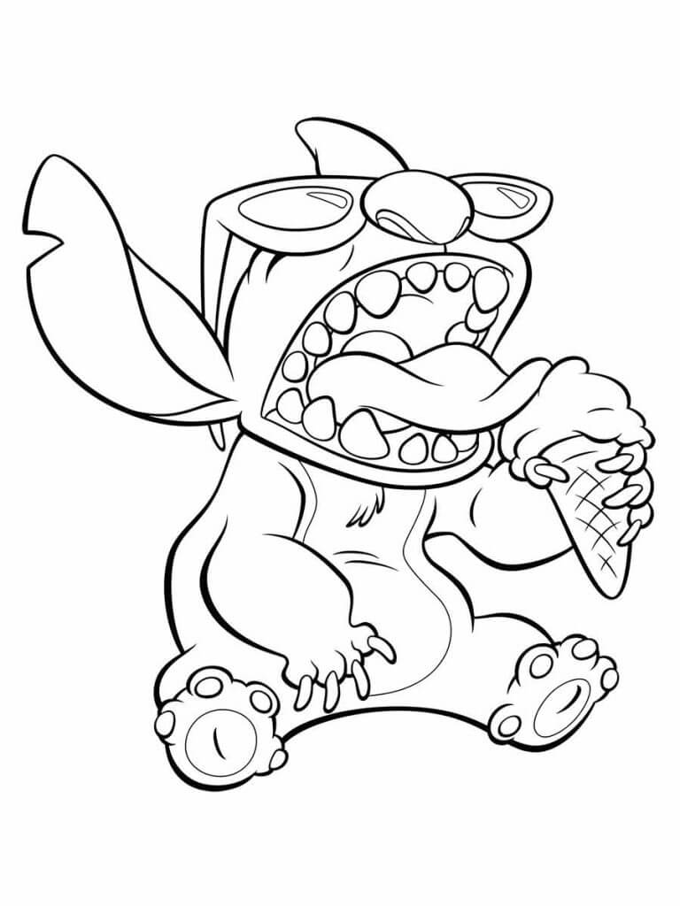 Desenho de Lilo & Stitch para imprimir