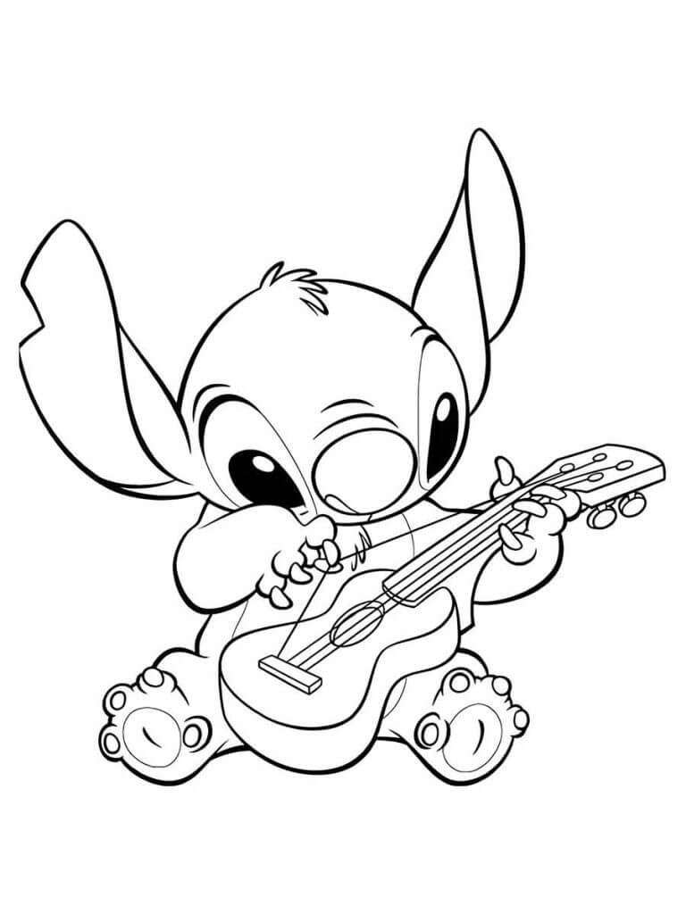 Desenho de Lilo & Stitch para imprimir