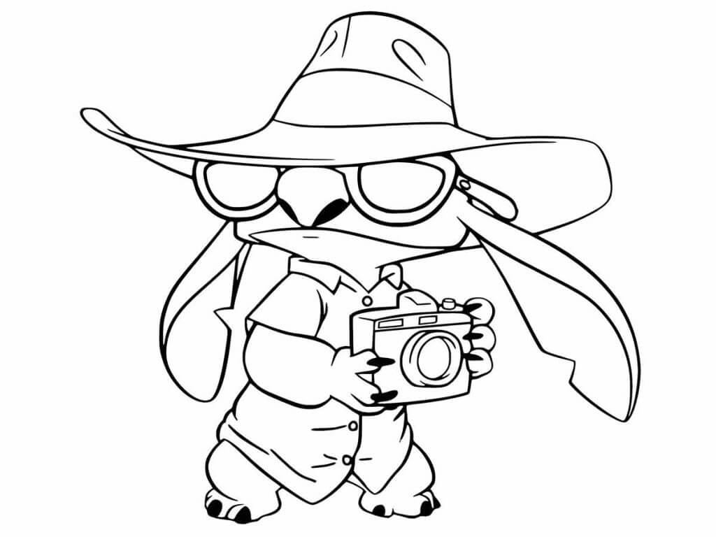 Desenho de Lilo & Stitch para imprimir