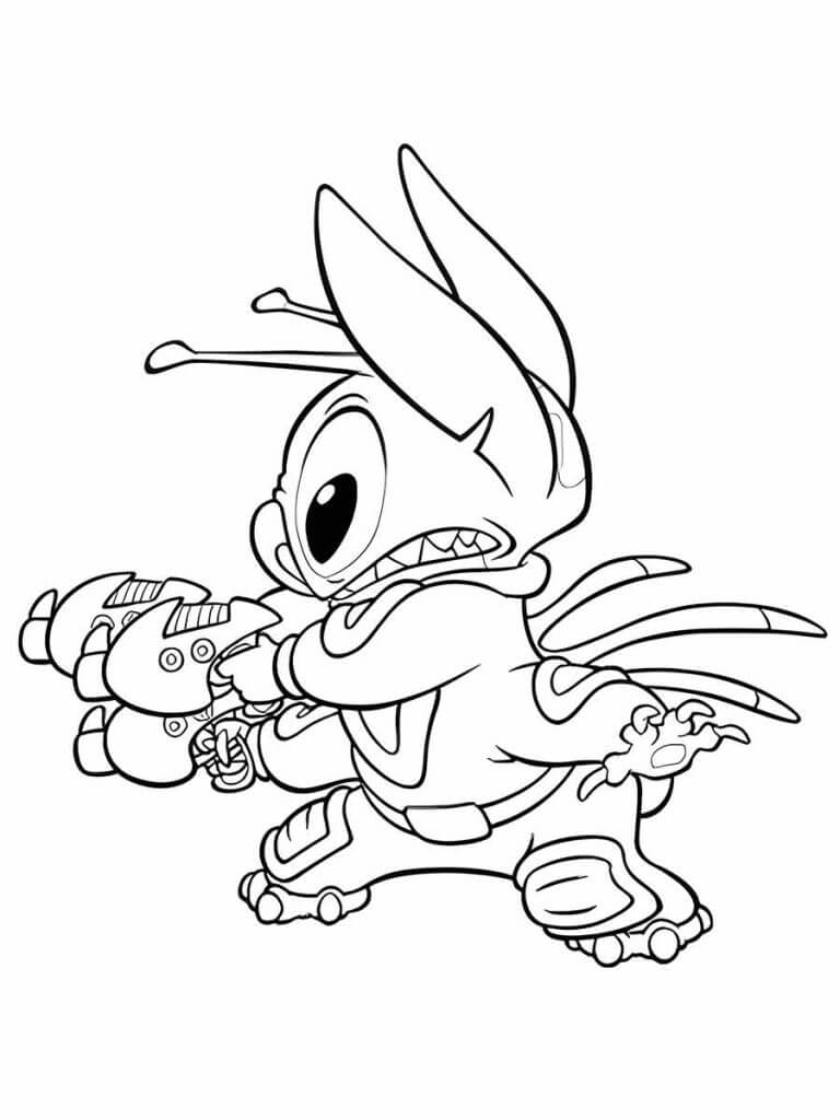 Desenho de Lilo & Stitch para imprimir
