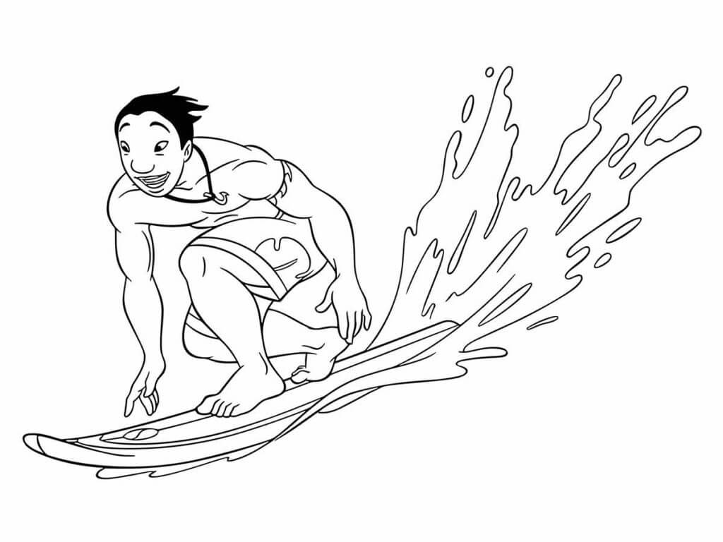 Desenho de Lilo & Stitch para imprimir