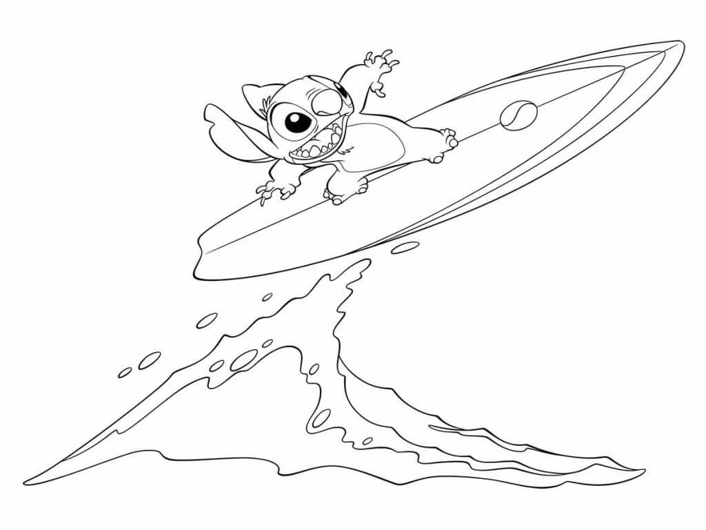 Desenho de Lilo & Stitch para imprimir