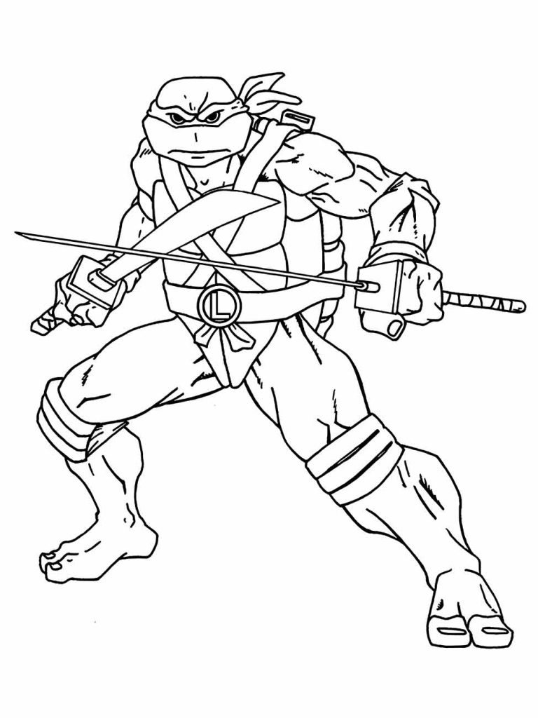 Desenho de Tartarugas Ninja para imprimir