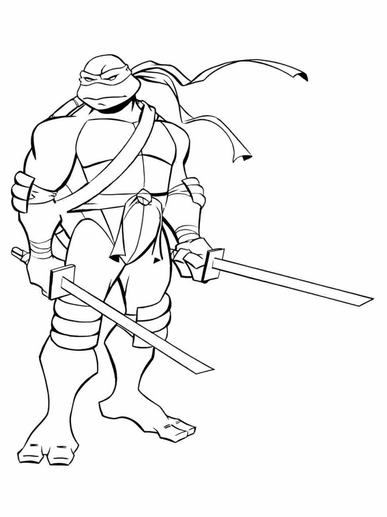 Desenho de Tartarugas Ninja para imprimir