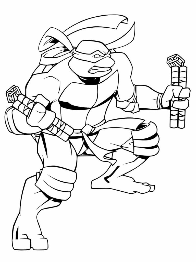 Desenho de Tartarugas Ninja para imprimir