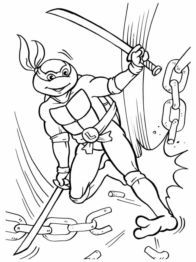 Desenho de Tartarugas Ninja para imprimir