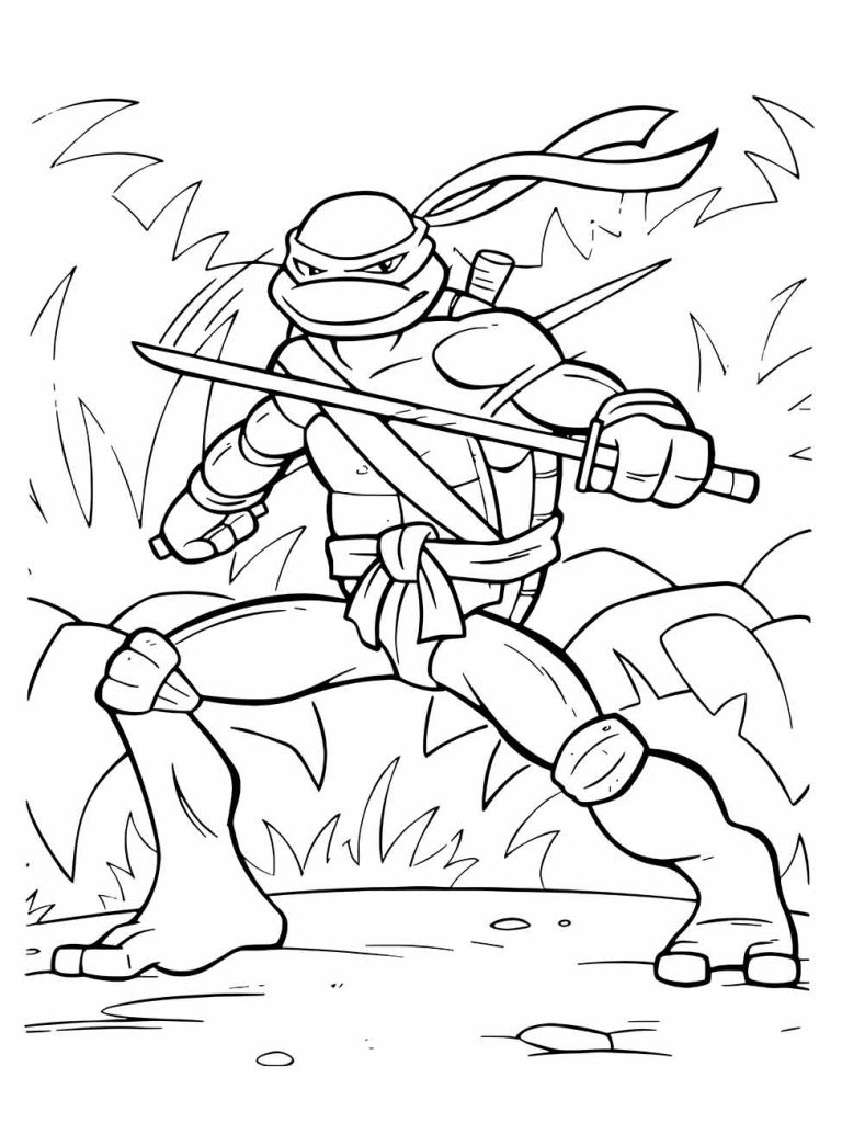 Desenho de Tartarugas Ninja para imprimir