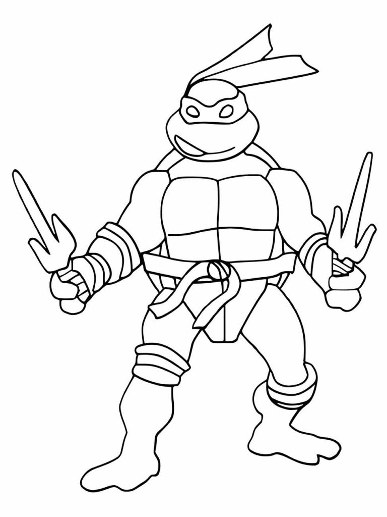 Desenho de Tartarugas Ninja para imprimir