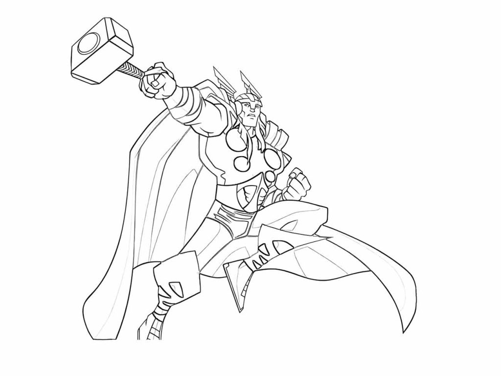 thor desenho para colorir