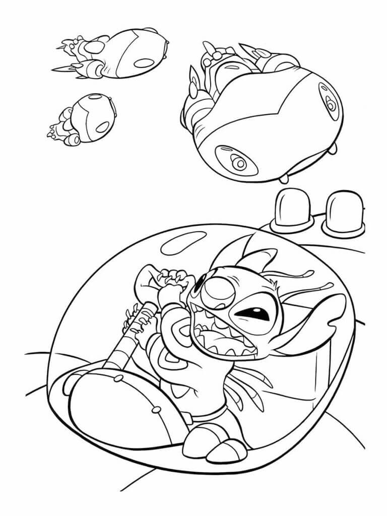 Desenho de Lilo & Stitch para imprimir
