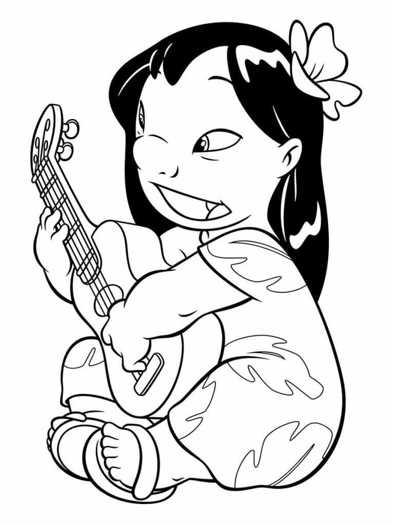 Desenho de Lilo & Stitch para imprimir