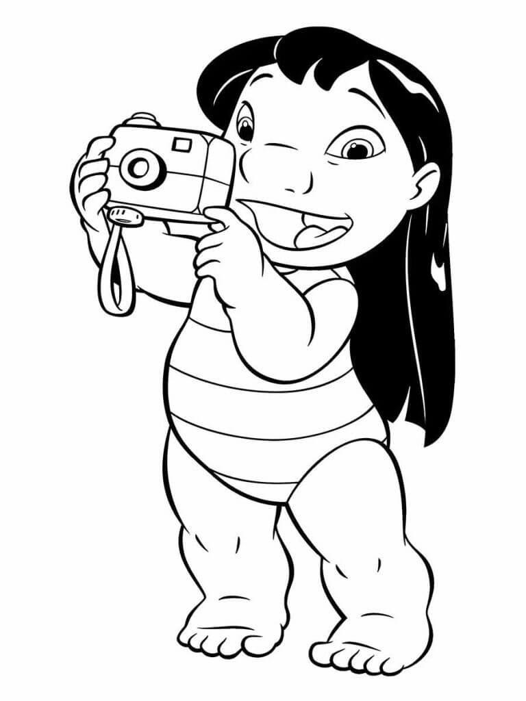 Desenho de Lilo & Stitch para imprimir