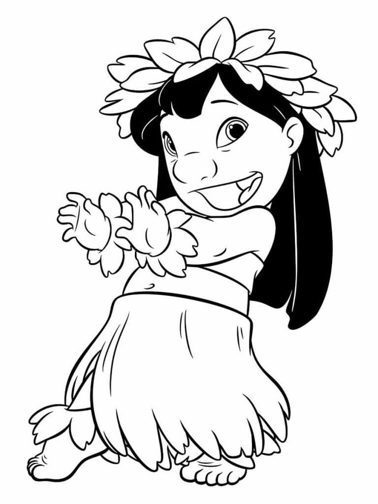 Desenho de Lilo & Stitch para imprimir