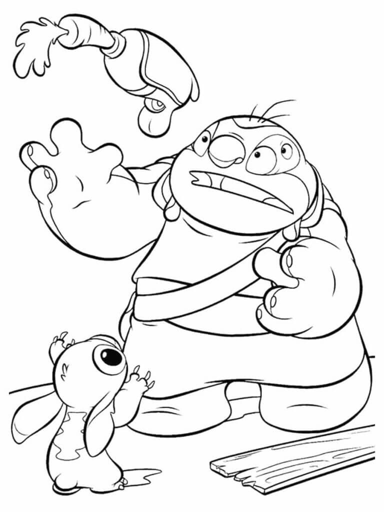Desenho de Lilo & Stitch para imprimir