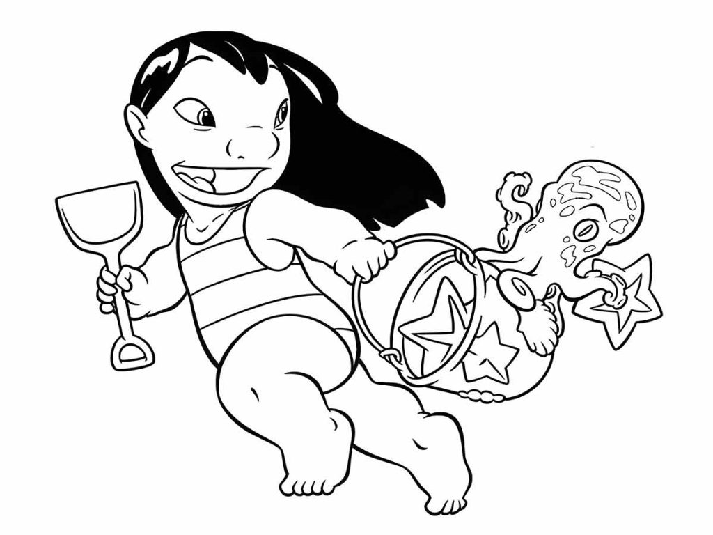 Desenho de Lilo & Stitch para imprimir