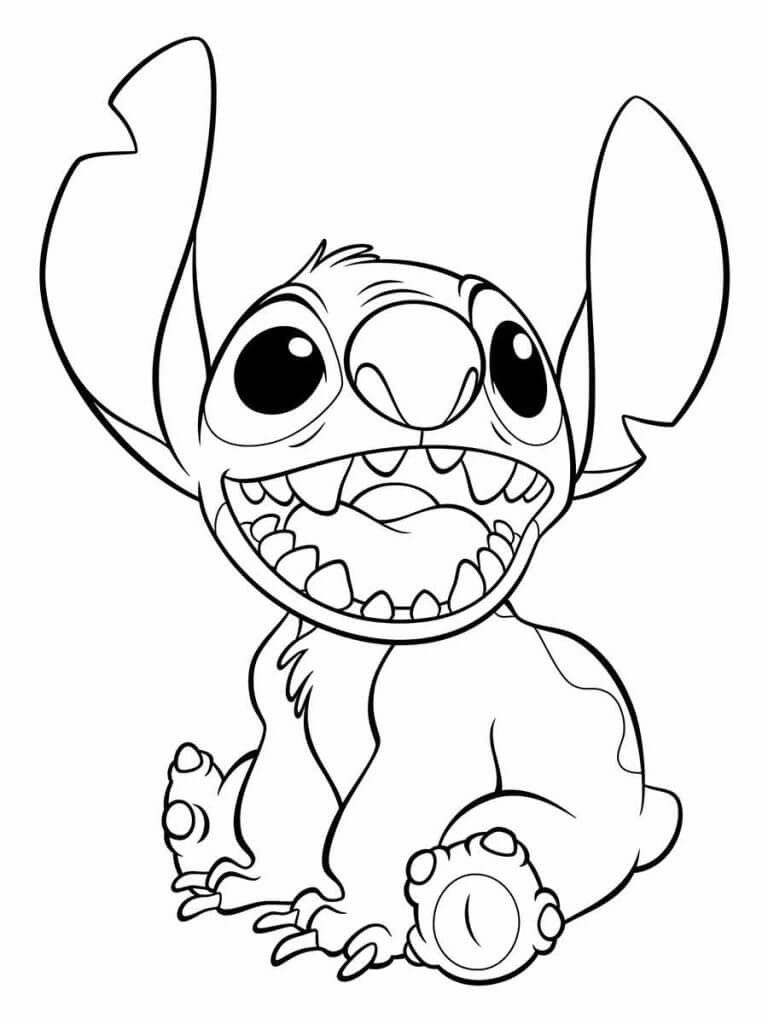 Desenho de Lilo & Stitch para imprimir