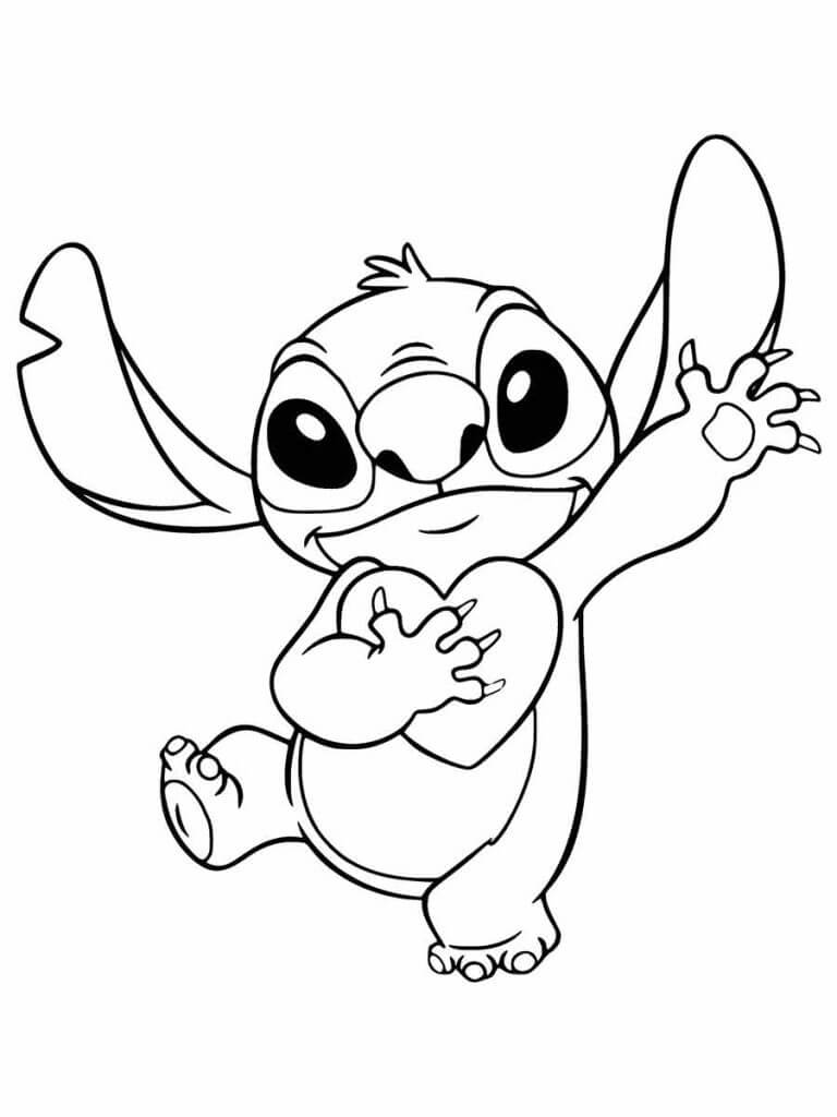 Desenho de Lilo & Stitch para imprimir