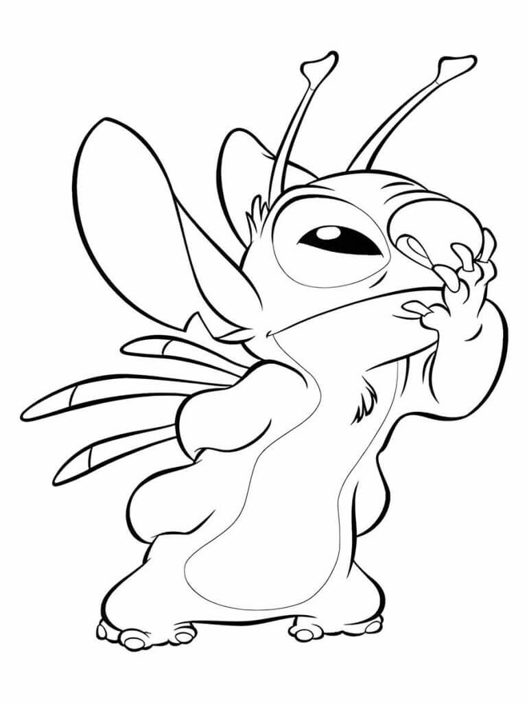 Desenho de Lilo & Stitch para imprimir