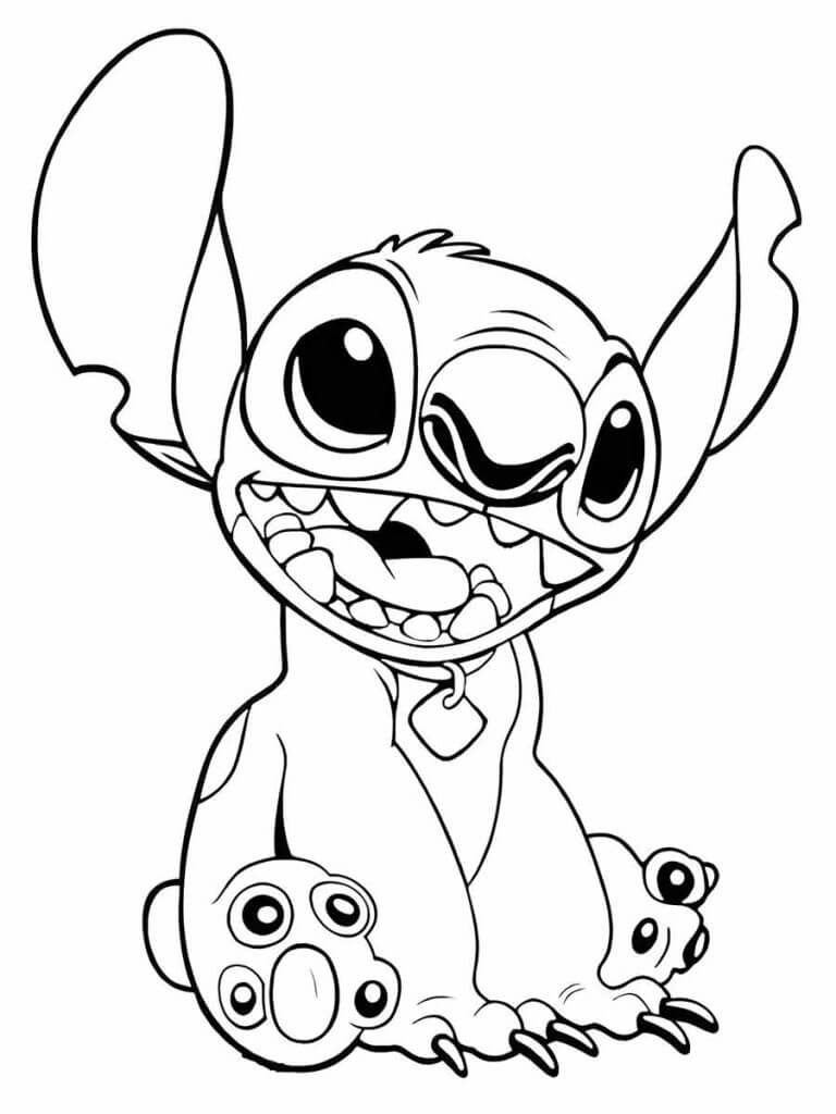 Desenho de Lilo & Stitch para imprimir