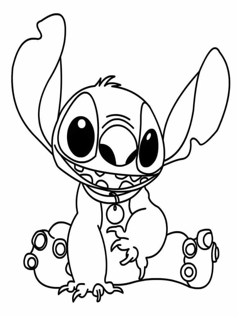 Desenho de Lilo & Stitch para imprimir