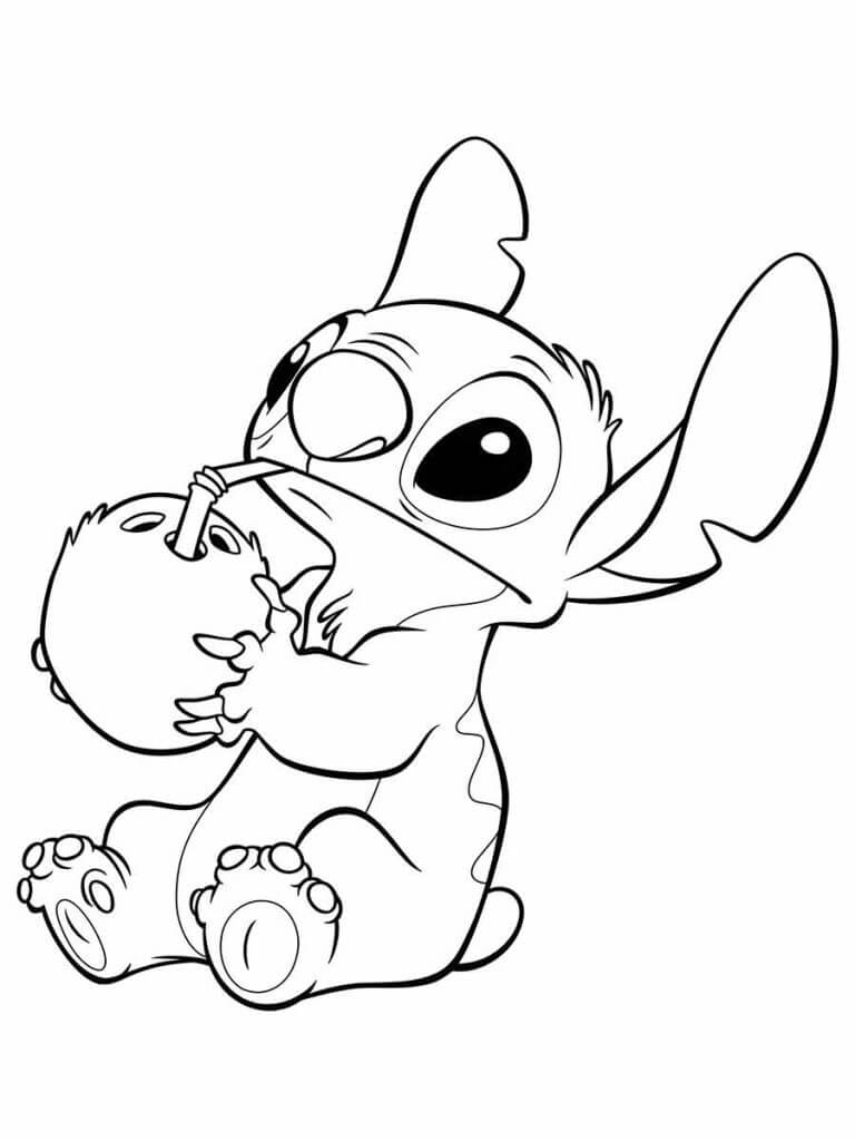 Desenho de Lilo & Stitch para imprimir